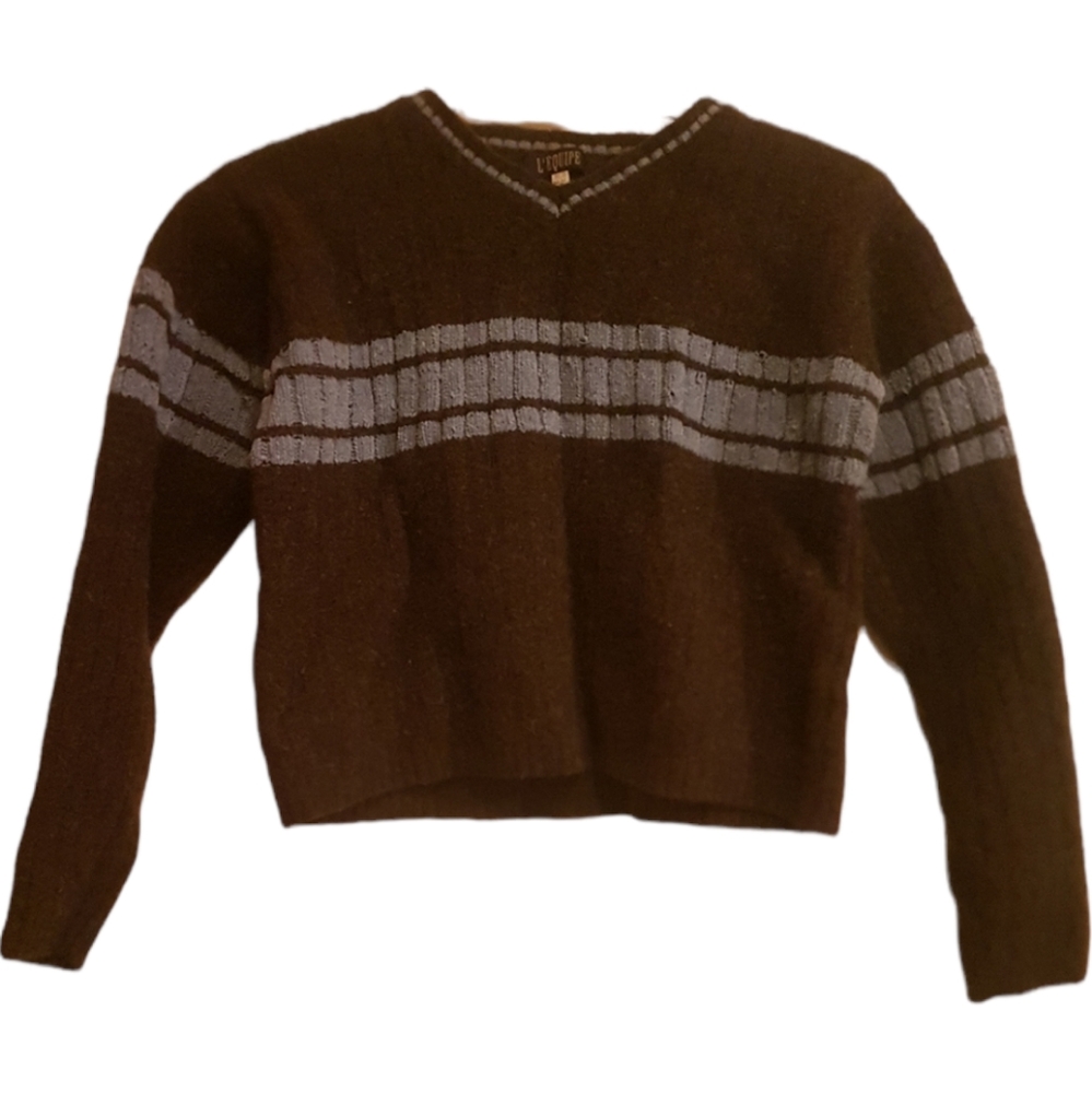 👚 L'Equipe Cropped Long Sleeve Sweater
